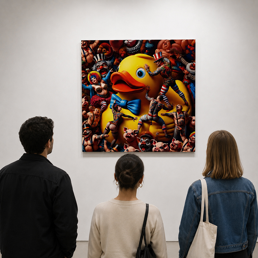 Hi Ha! #3 — Where my canvases stay in the sign, these images tip over into the figure. Œuvre de Rubin Plummer.