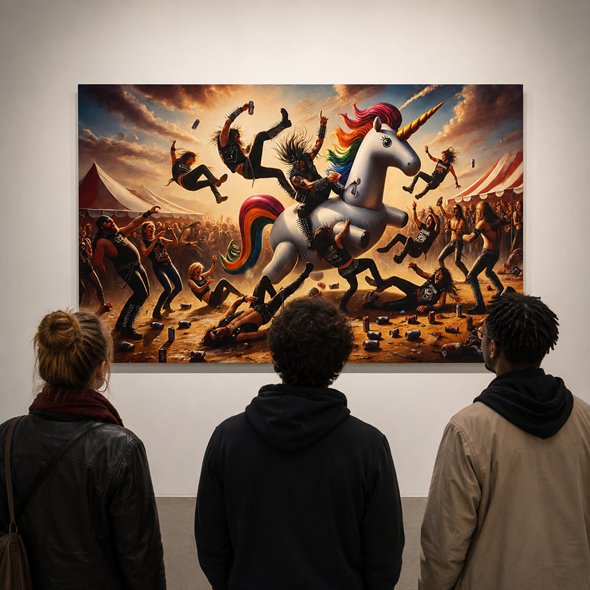 Hi Ha! #5 — Where my canvases stay in the sign, these images tip over into the figure. Œuvre de Rubin Plummer.