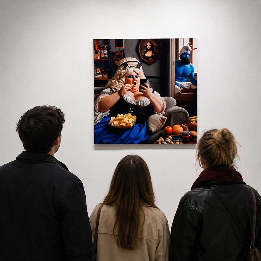 Hi Ha! #6 — Where my canvases stay in the sign, these images tip over into the figure. Œuvre de Rubin Plummer.