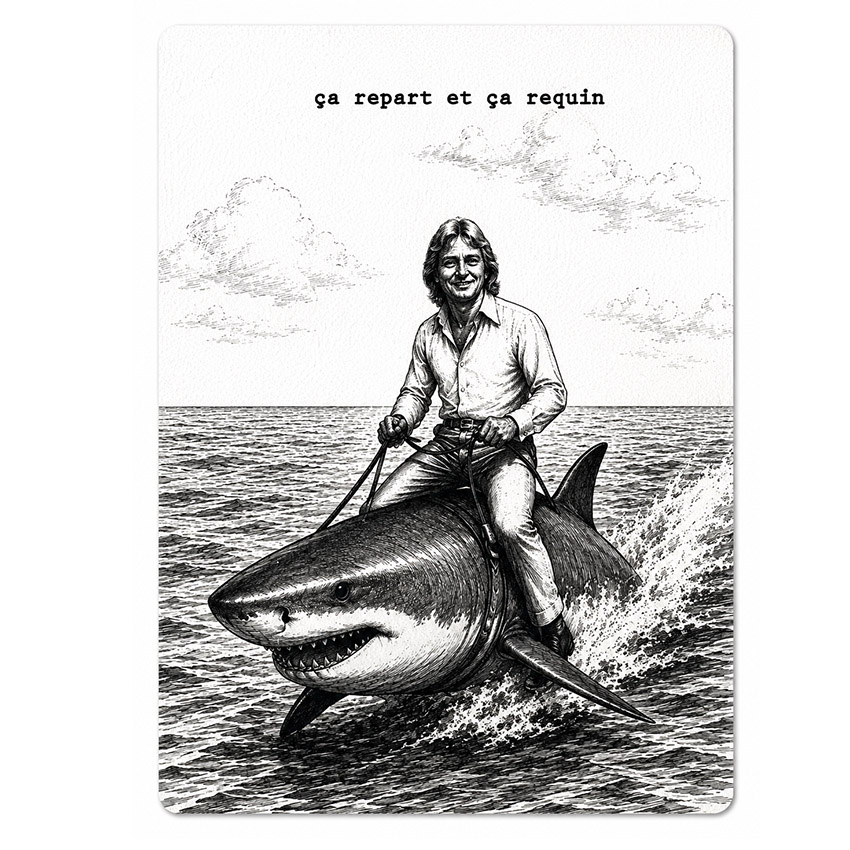 Requin — Carte postale · 10 × 15 cm — œuvre de Rubin Plummer
